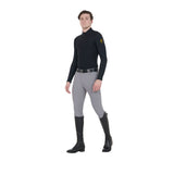 Equestro Men's Slim Fit Grip Breeches With Logo