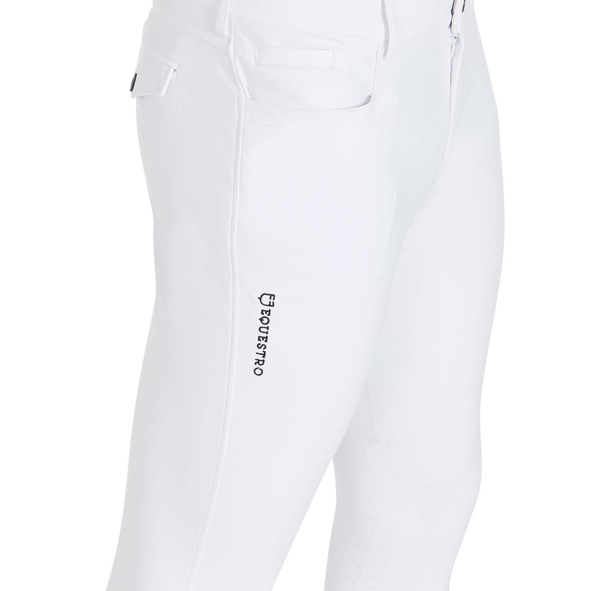 Equestro Men's Slim Fit Grip Breeches With Logo