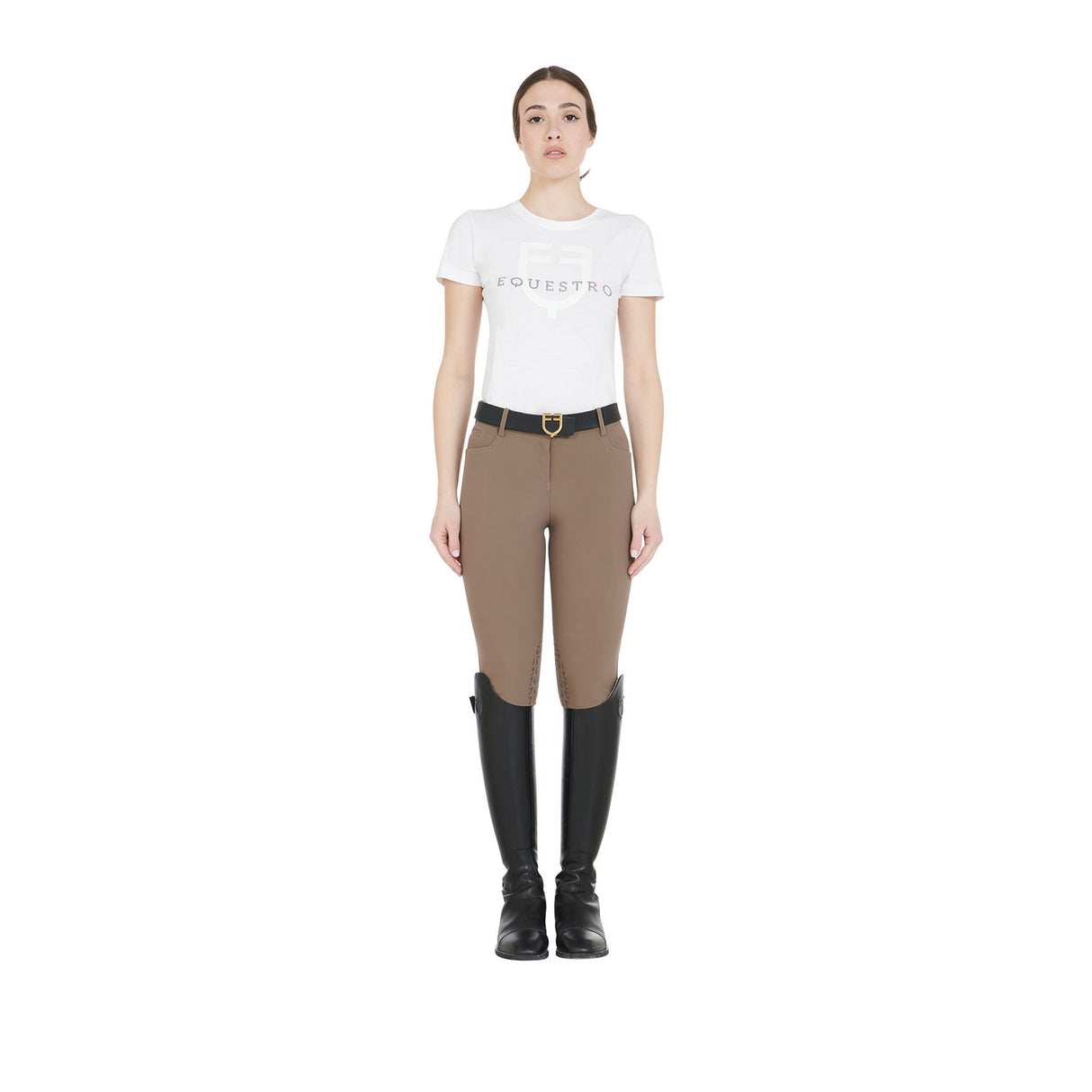 Women's slim fit grip breeches with logo