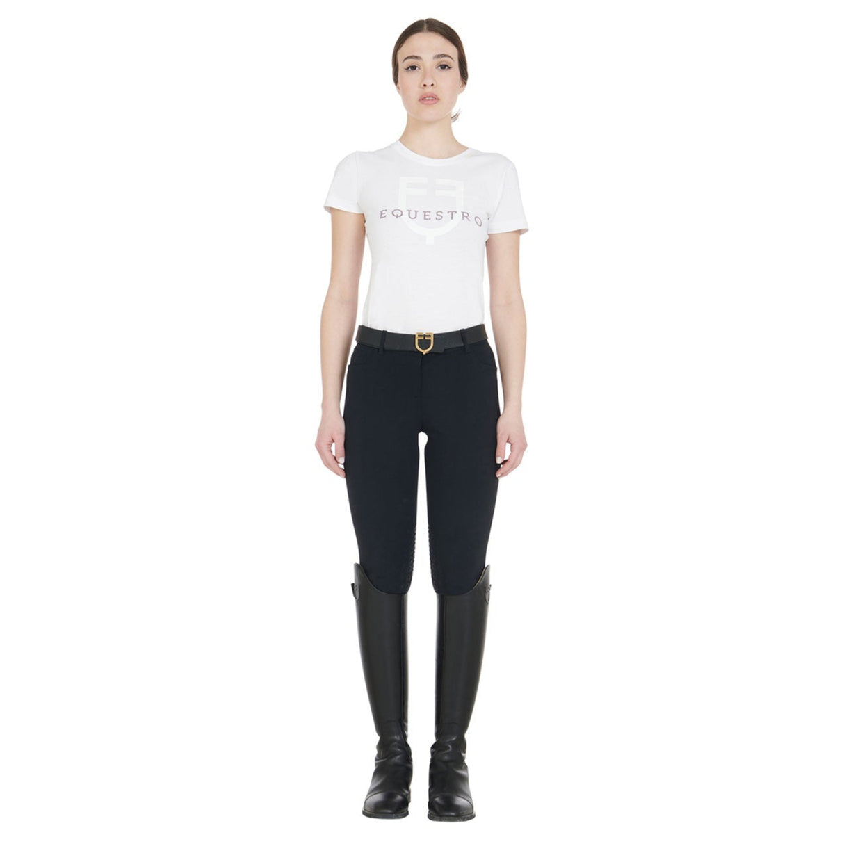 Equestro Women's Latest Generation Summer Breeches #colour_black
