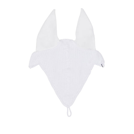 Equestro Meshing Fly Veil With Drawstring At The Noseband #colour_white