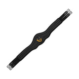 Equestro Jumping Girth Contoured Leather #colour_black