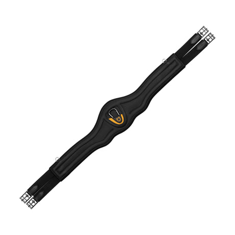 Equestro Jumping Girth Contoured Leather #colour_black