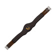 Equestro Jumping Girth Contoured Leather #colour_brown