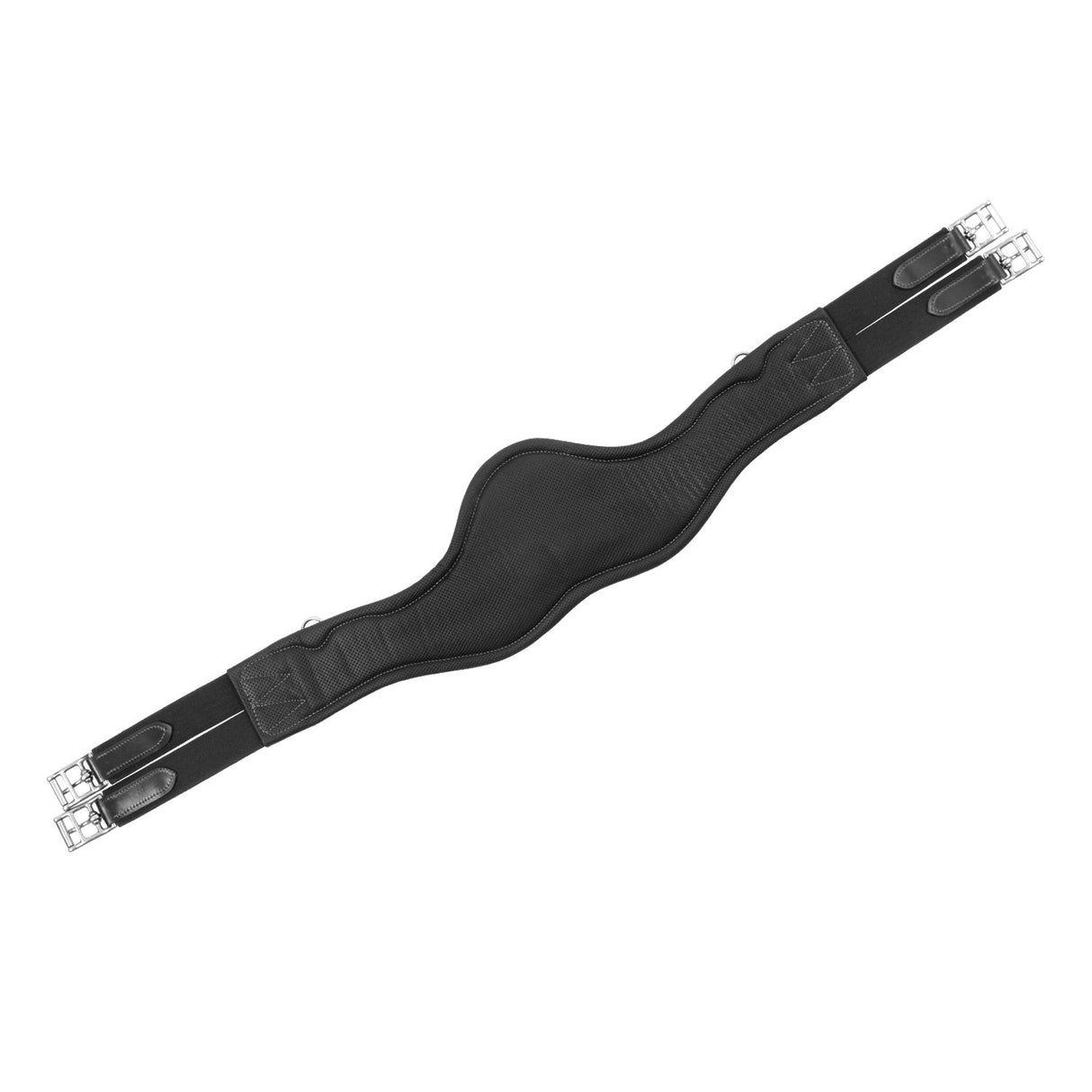 Shaped leather jumping girth
