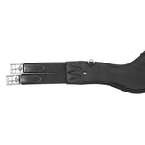 Shaped leather jumping girth