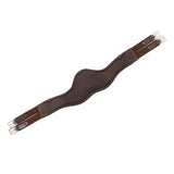 Shaped leather jumping girth