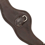 Shaped leather jumping girth