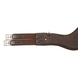 Shaped leather jumping girth