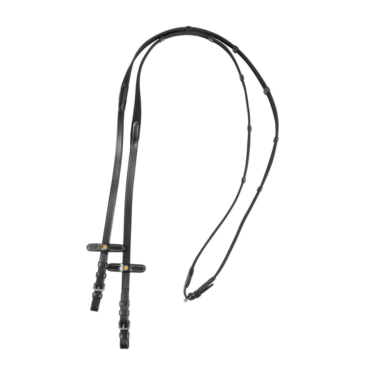 Leather Reins with Webbing Strap