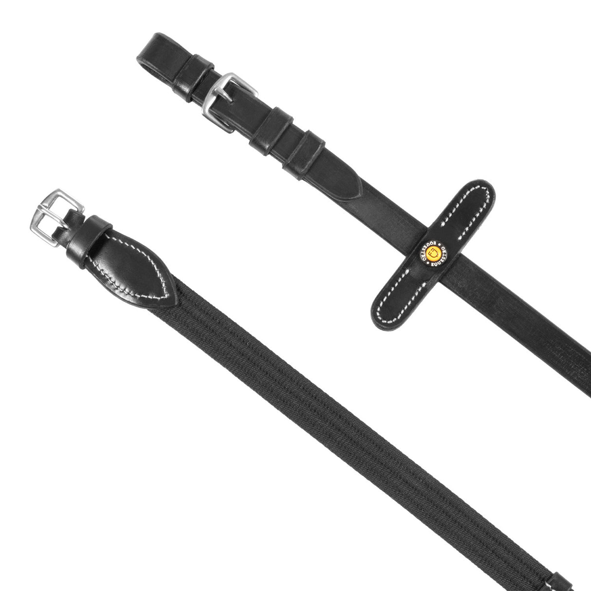 Leather Reins with Webbing Strap