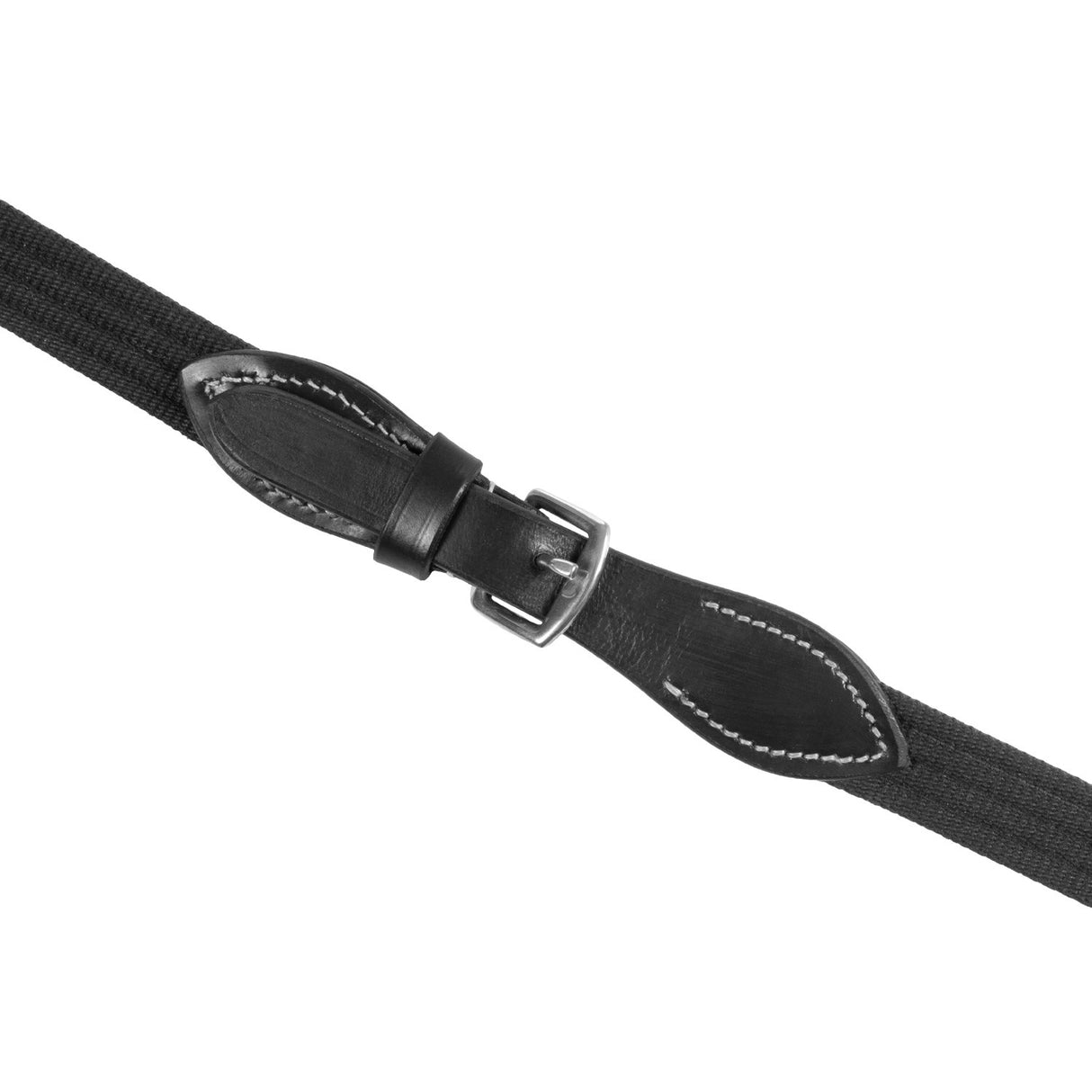 Leather Reins with Webbing Strap