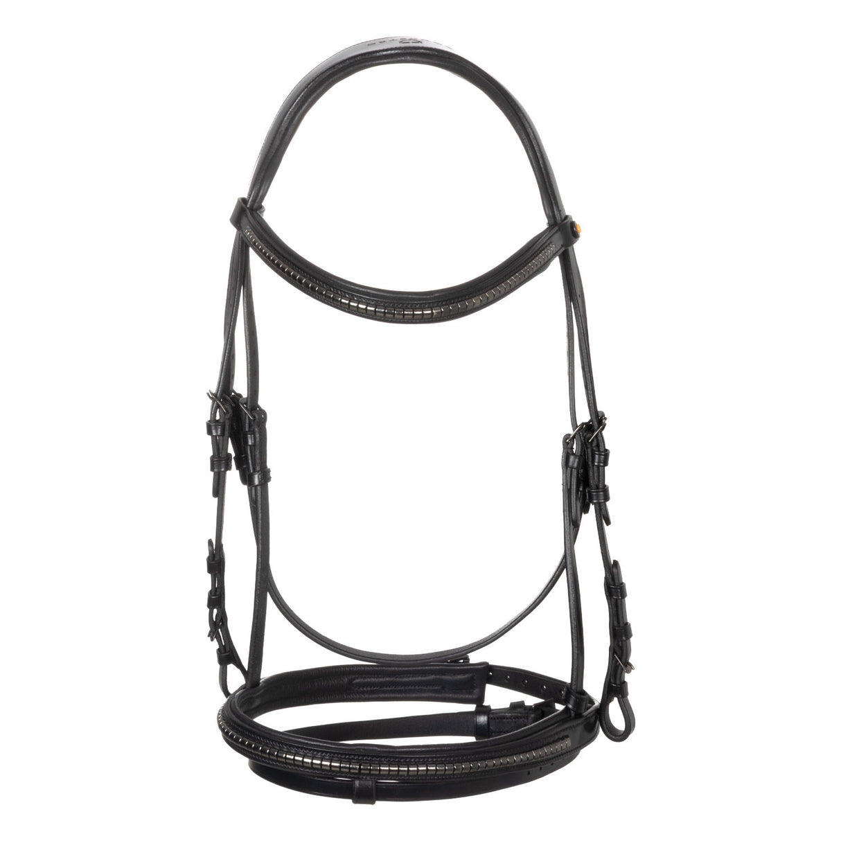 Leather bridle with black clincher