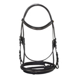 Leather bridle with black clincher