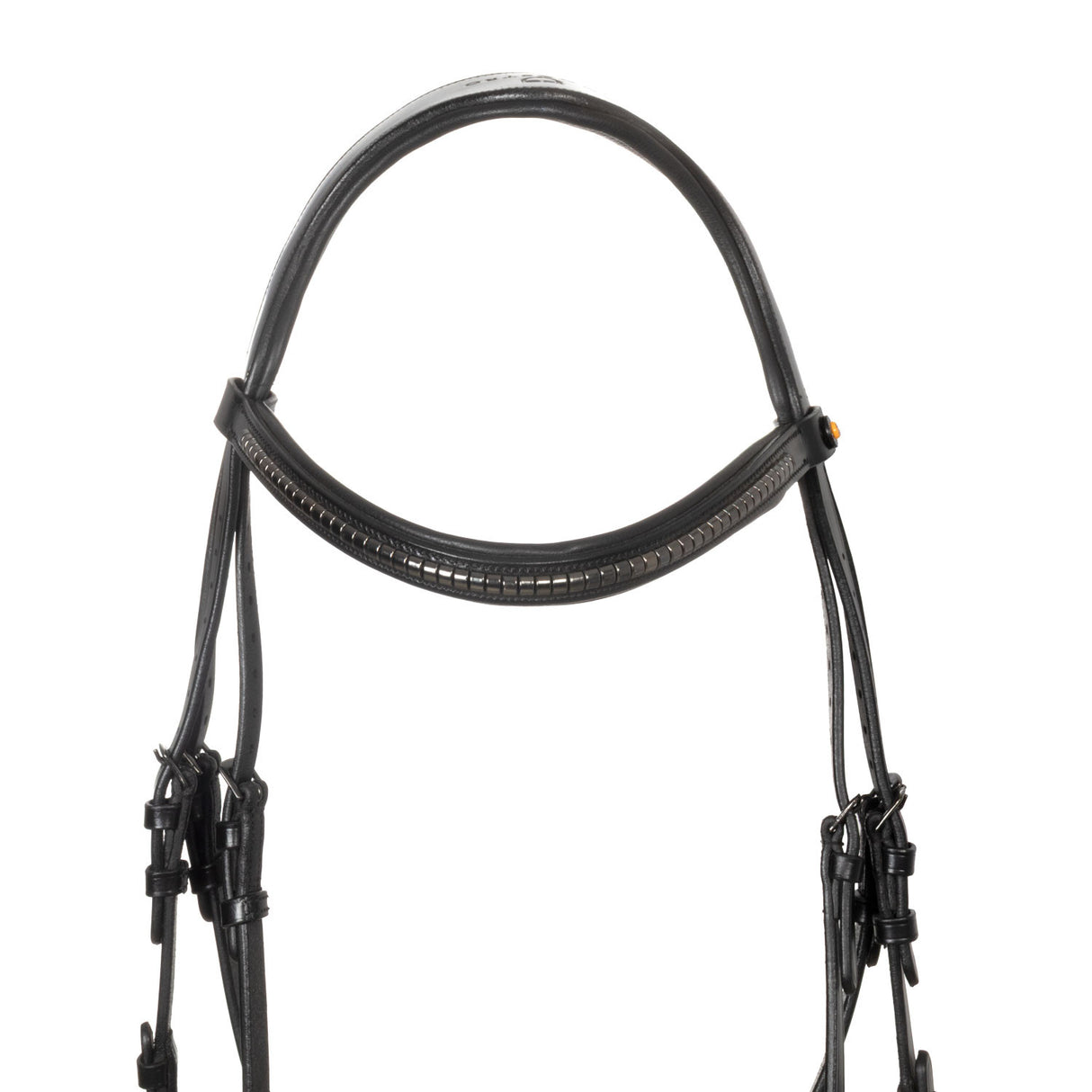 Leather bridle with black clincher