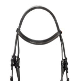 Leather bridle with black clincher
