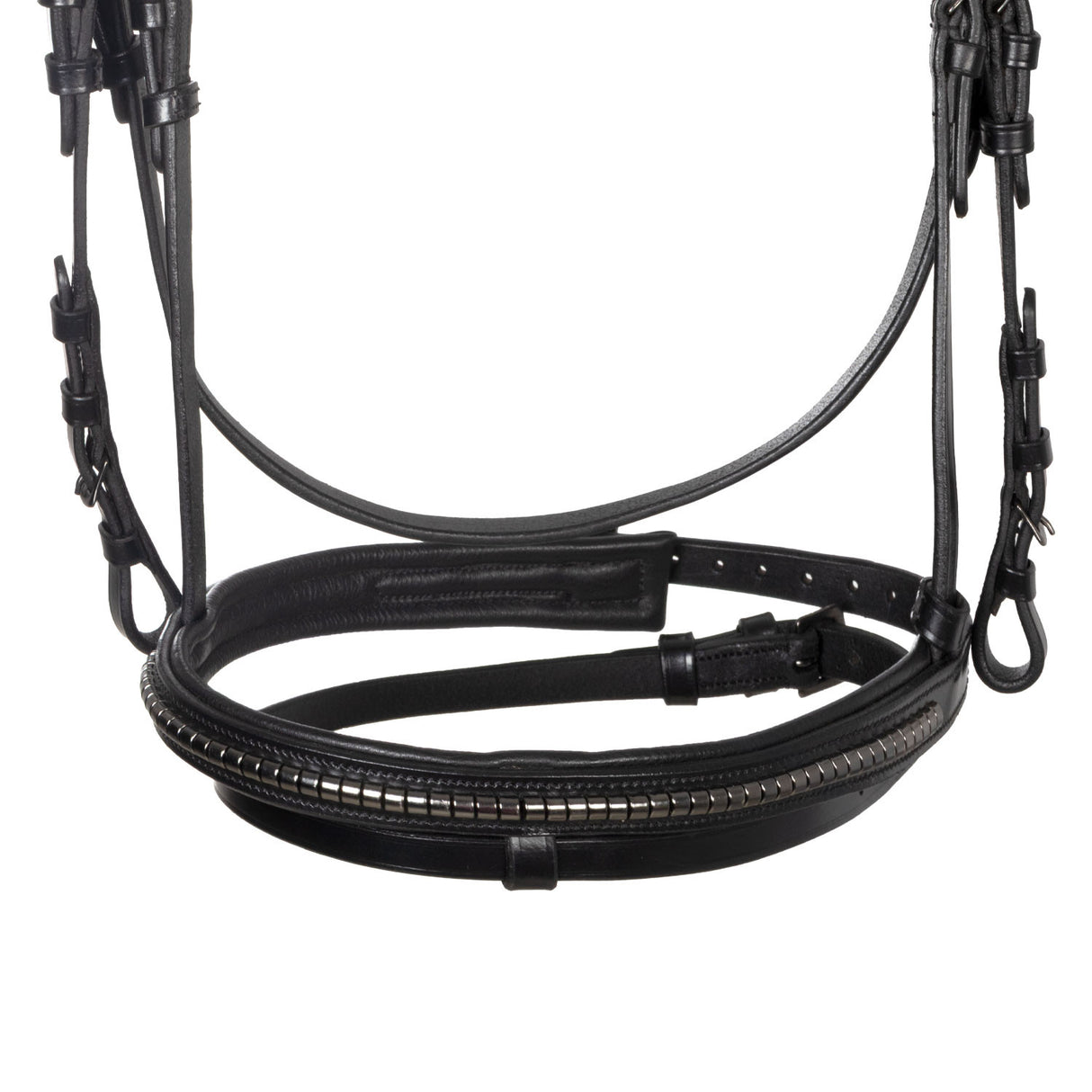 Leather bridle with black clincher