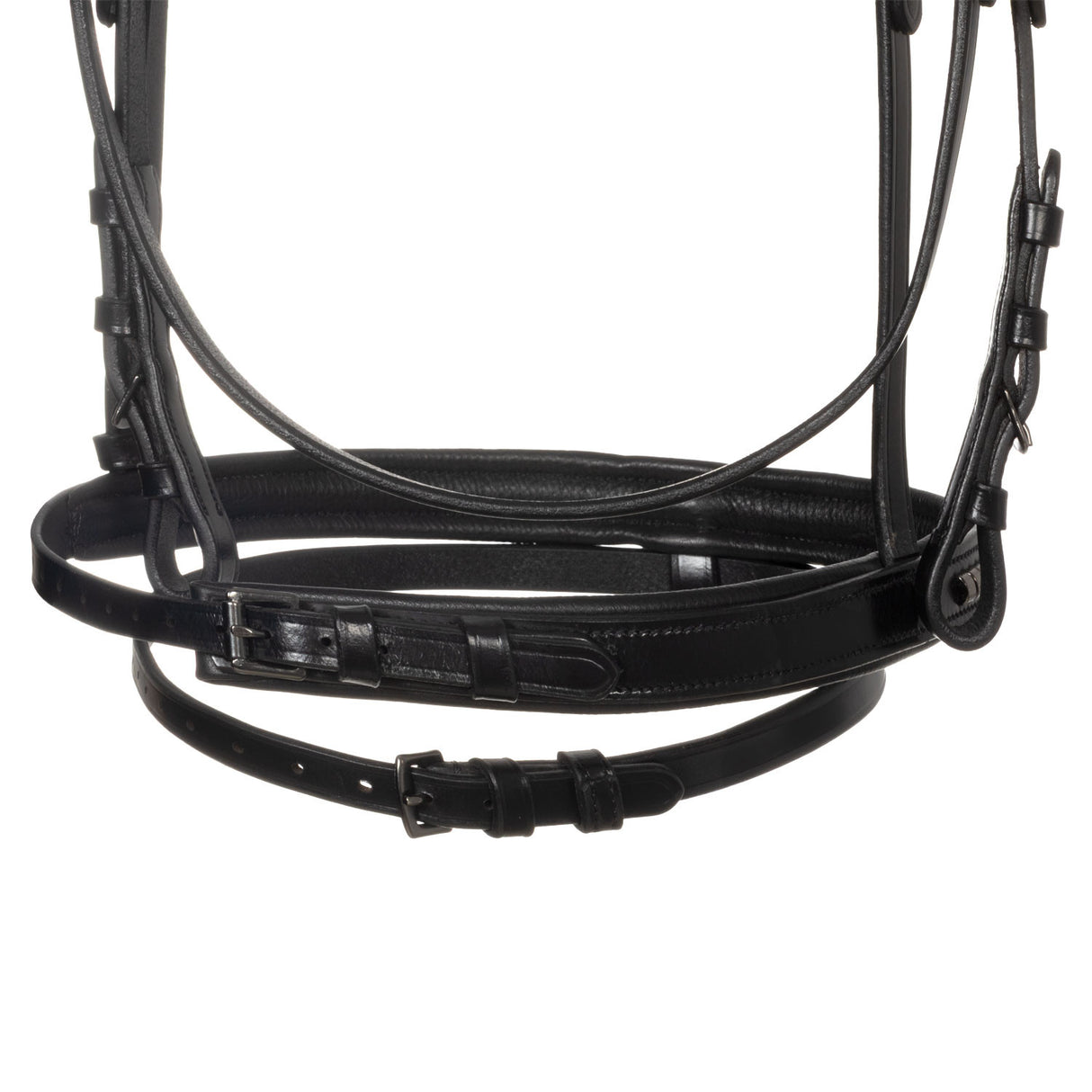 Leather bridle with black clincher