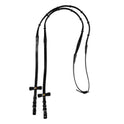 Leather solid grip reins with stoppers