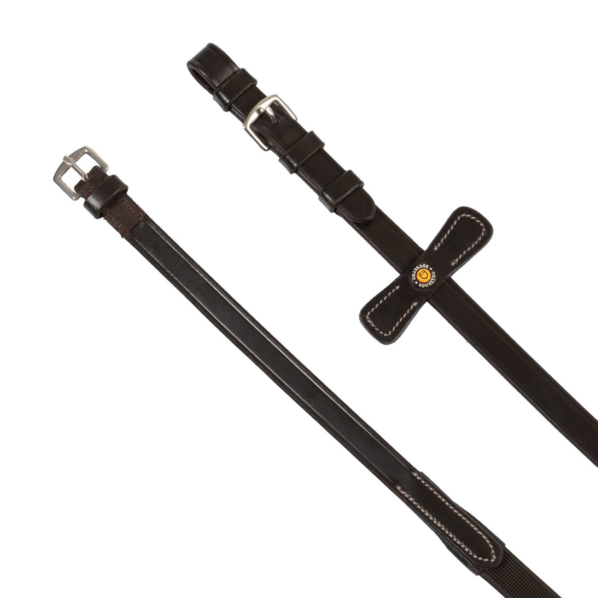 Leather solid grip reins with stoppers
