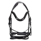 English bridle in polished leather with rhinestones