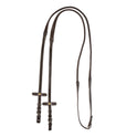 Leather reins with rubber grip
