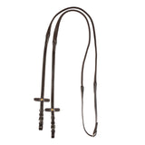 Leather reins with rubber grip