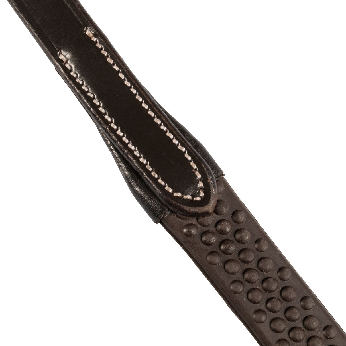 Leather reins with rubber grip