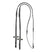 Leather magna reins with rubber grip