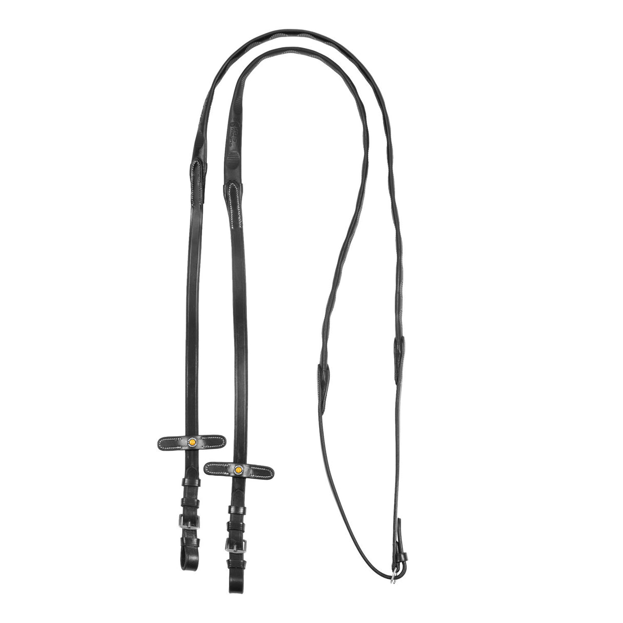 Leather magna reins with rubber grip
