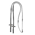 Leather magna reins with rubber grip