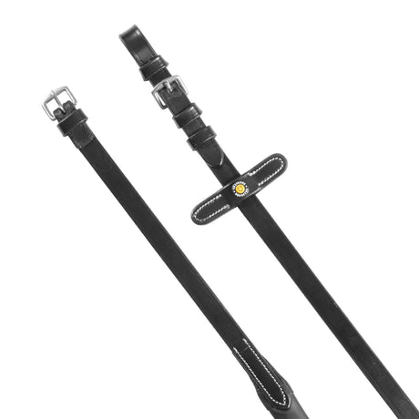 Leather magna reins with rubber grip