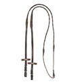 Leather magna reins with rubber grip