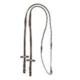 Leather magna reins with rubber grip