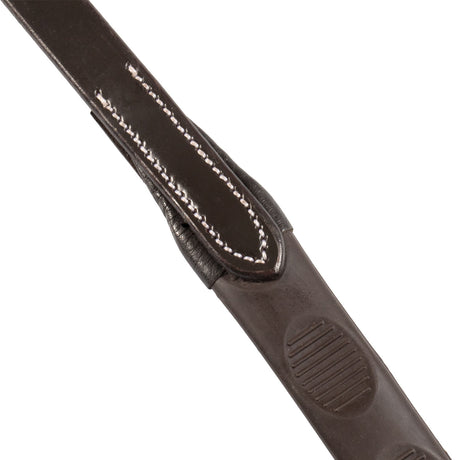 Leather magna reins with rubber grip