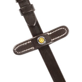 Leather magna reins with rubber grip