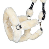 Polypropilene halter with faux sheepskin coating