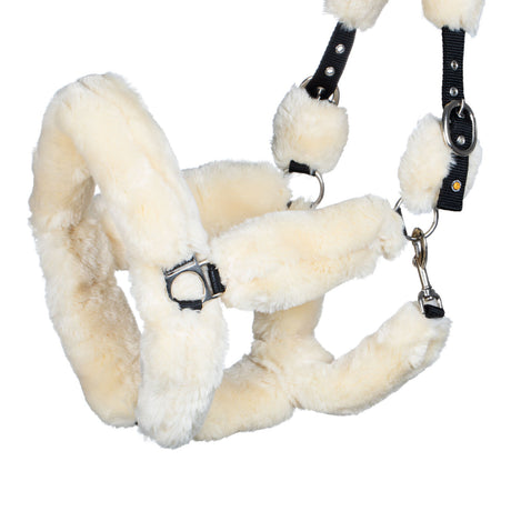 Polypropilene halter with faux sheepskin coating