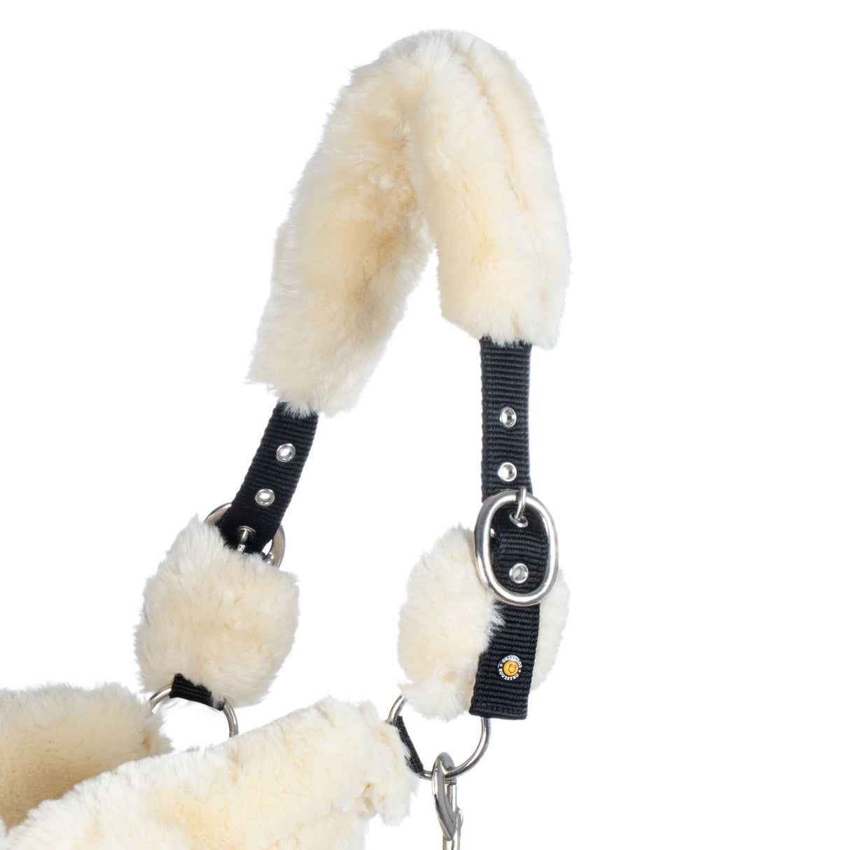 Polypropilene halter with faux sheepskin coating