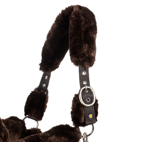 Polypropilene halter with faux sheepskin coating
