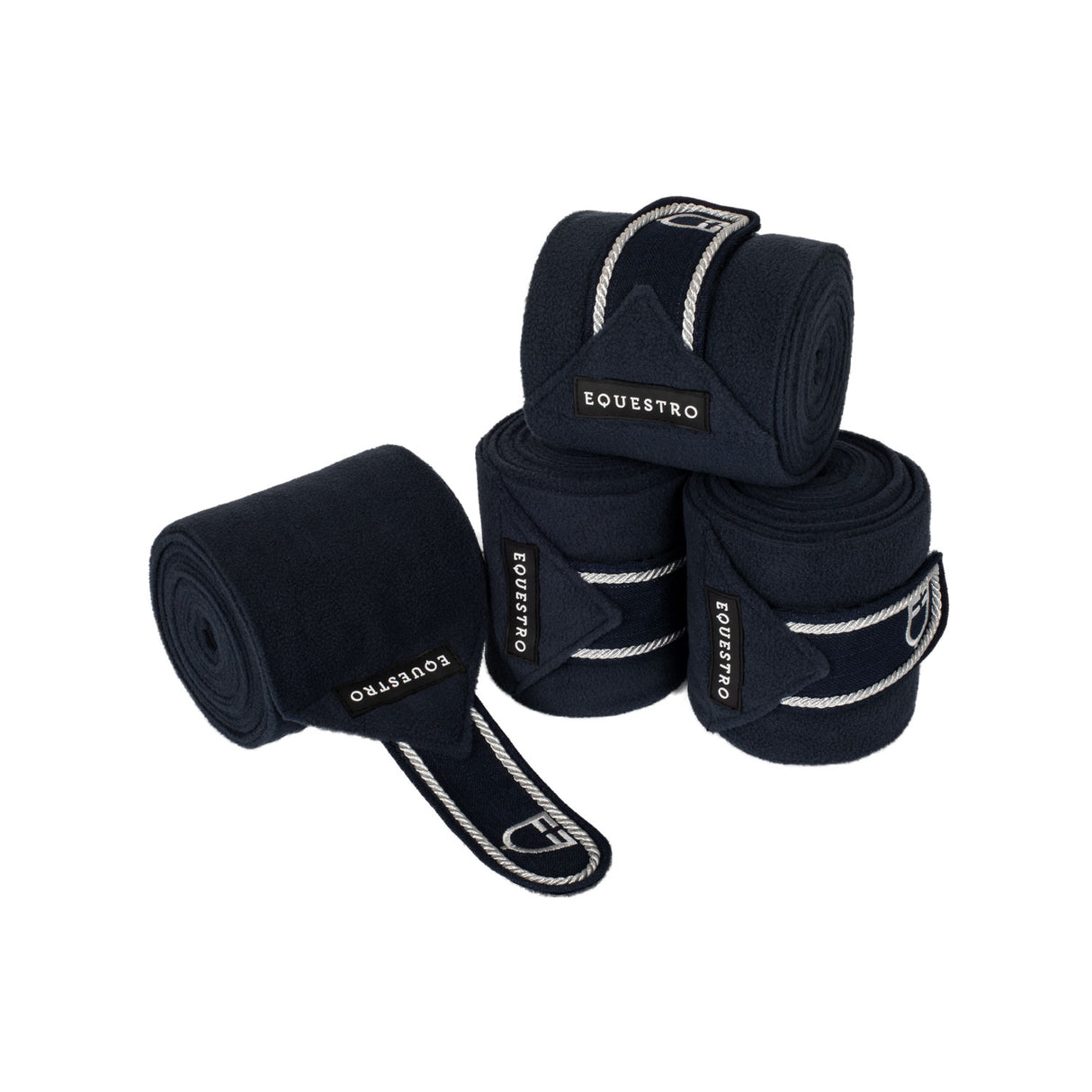 Equestro Breathable Fleece Bandages #colour_blue