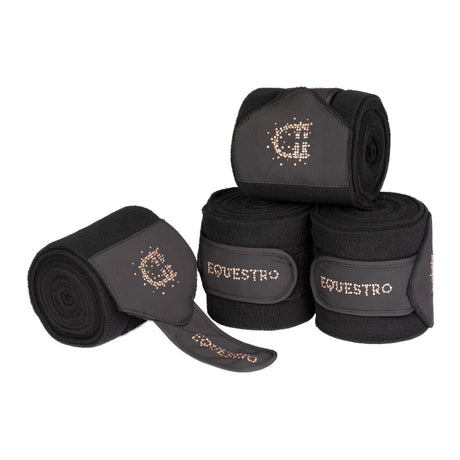 Fleece bandages with rhinestone logo