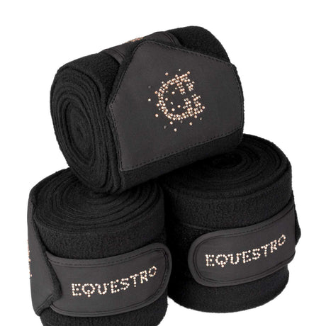 Fleece bandages with rhinestone logo