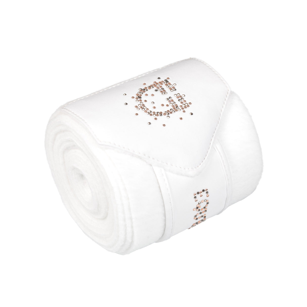 Fleece bandages with rhinestone logo