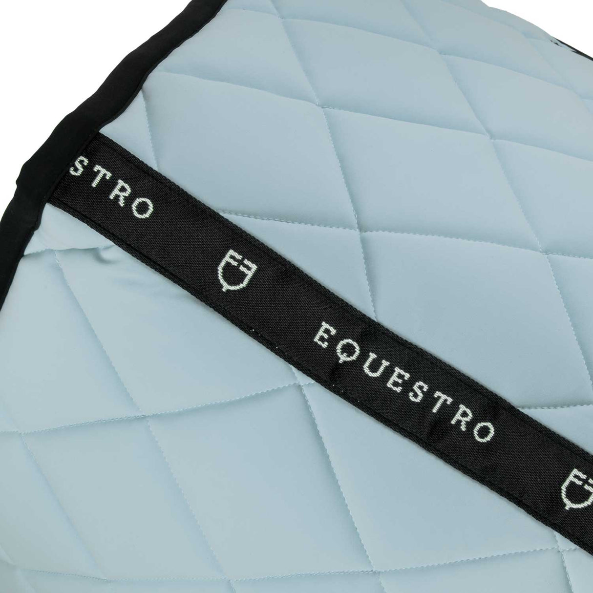 Equestro Jumping Saddle Pad With Embroidered Logo Black Line Edition