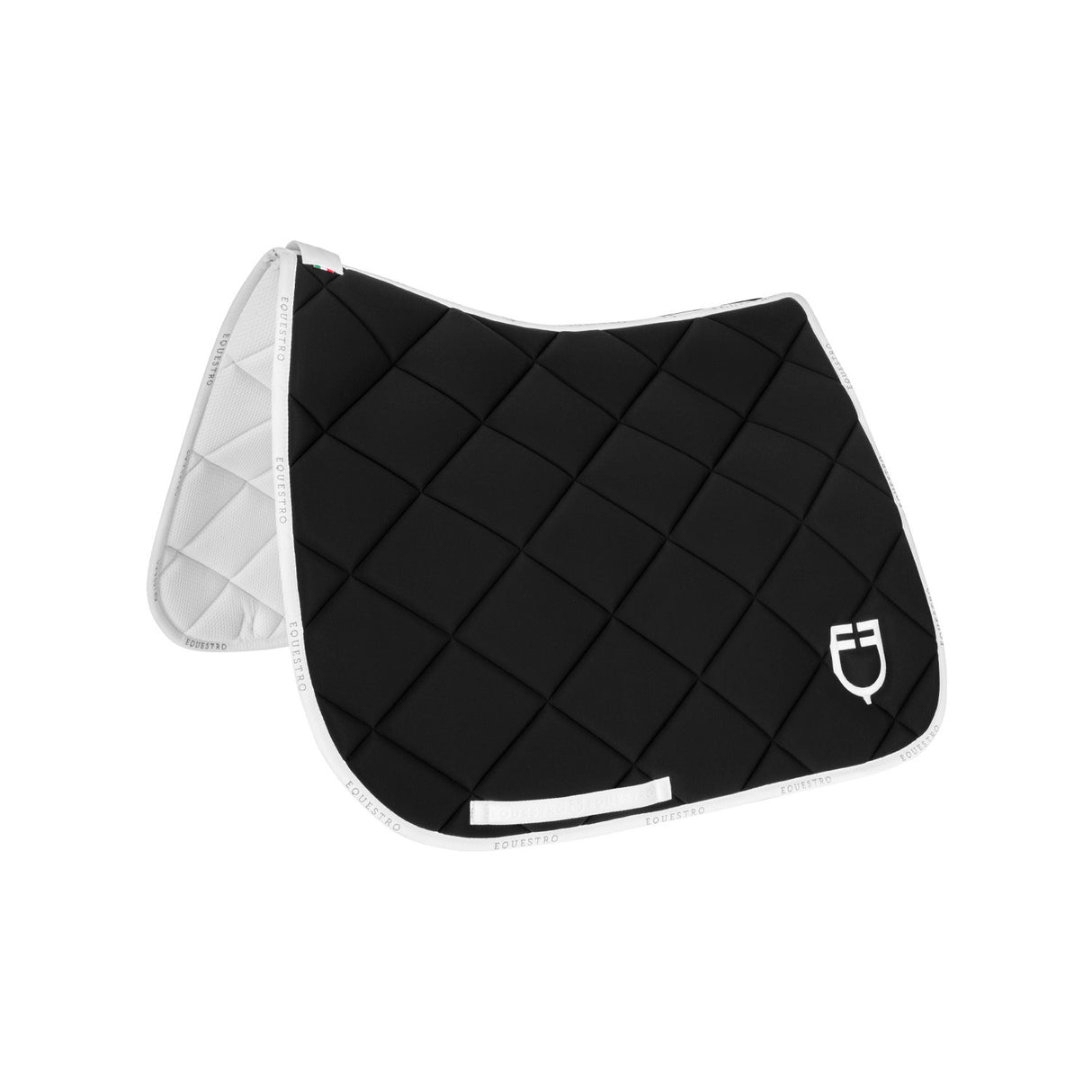 Dressage saddle pad technical fabric with logo