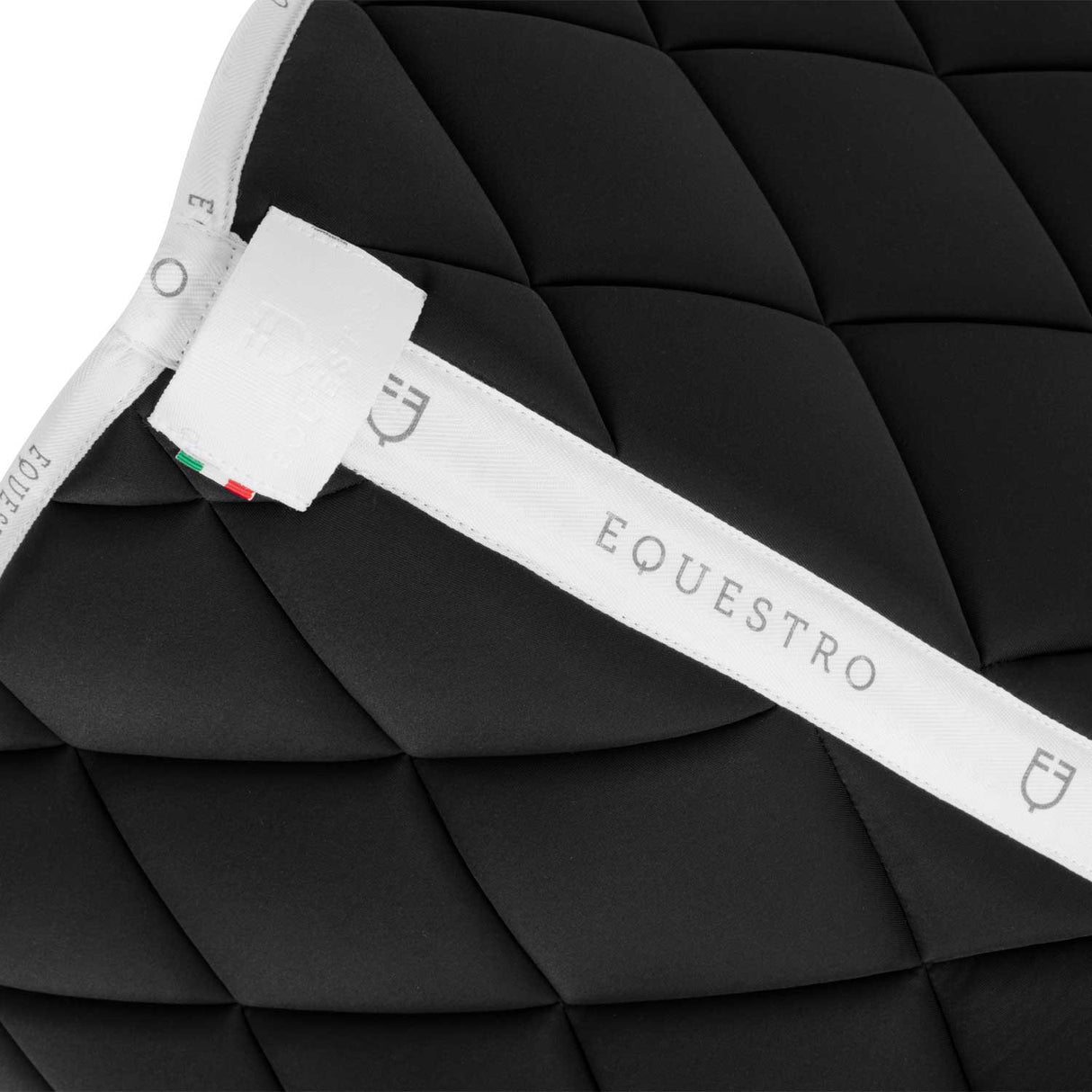 Dressage saddle pad technical fabric with logo