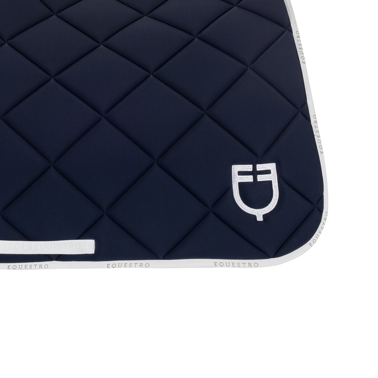 Dressage saddle pad technical fabric with logo