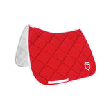 Dressage saddle pad technical fabric with logo