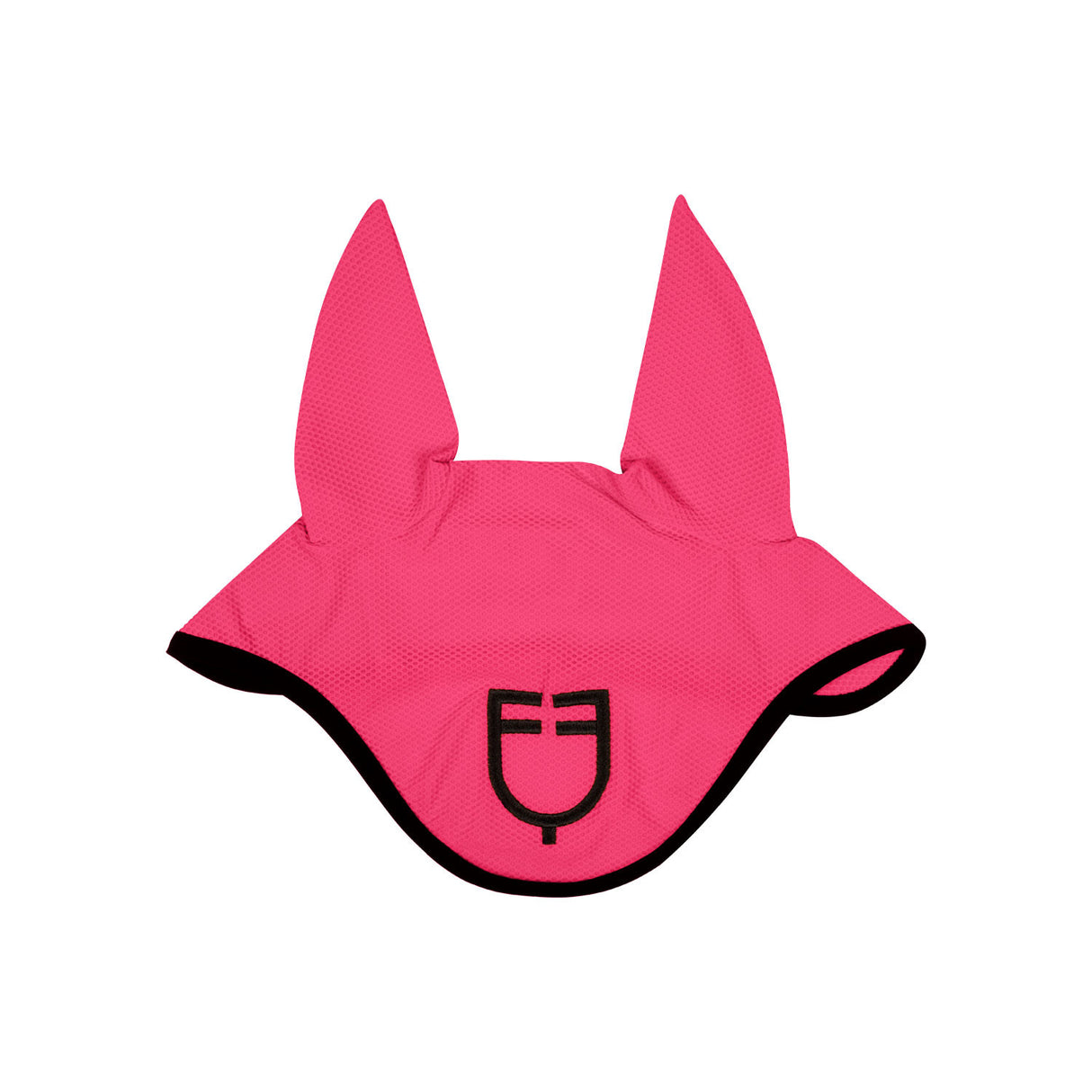 Perforated fabric fly veil with logo